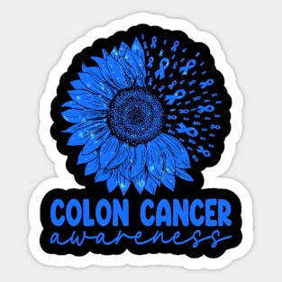 We Wear Blue Colon Cancer Awareness Sticker